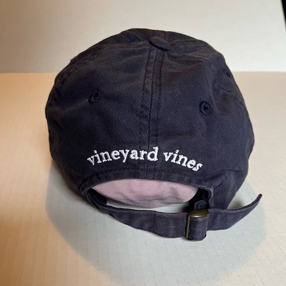 Vineyard Vines Dark Blue Hat with Pink Logo - Picture 4 of 10